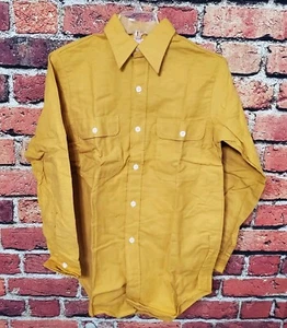 Vintage JC Penney Big Mac Shirt Flannel Solid Small 14-14 1/2 - Picture 1 of 9