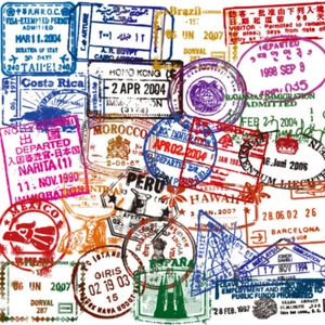 50pcs Travel Place Retro Stamp Waterproof Skate Phone Snowboard Stickers - Picture 1 of 7