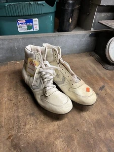 New NOS Deadstock Converse Sports Athletic Shoes High Top Cleats White 11 USA - Picture 1 of 15