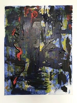 Tableau Abstrait originale peinture acrylique sur toile - signé - THÉO BRUNET - Photo 1/2