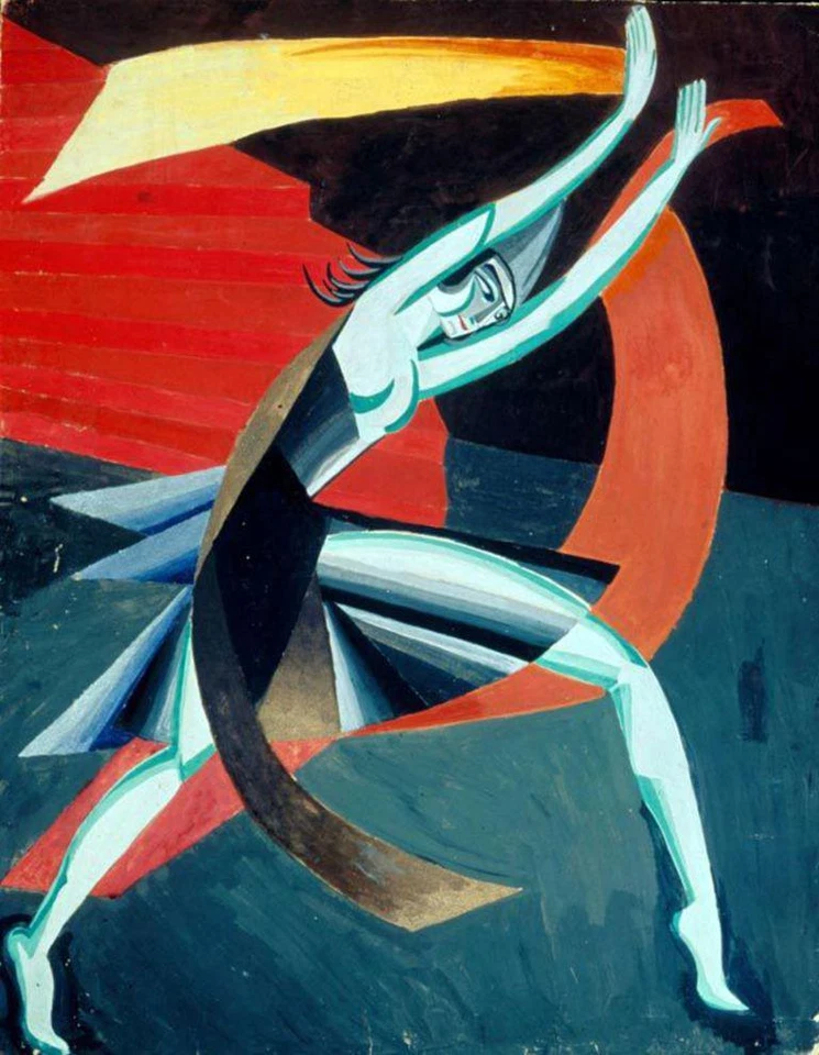 Salome Dance of the Seven Veils : Alexandra Exter : 1917 Art Print Futurist Ball - Image 1 of 1