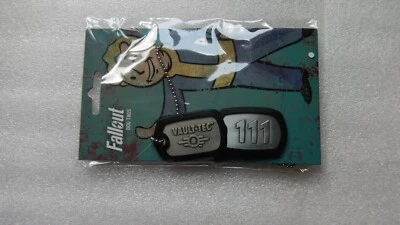 Fallout 4 Hundemarke Vault Tec 111 Hundemarke Metall Schlüsselanhänger Fallout 4 offiziell selten. - Bild 1 von 4