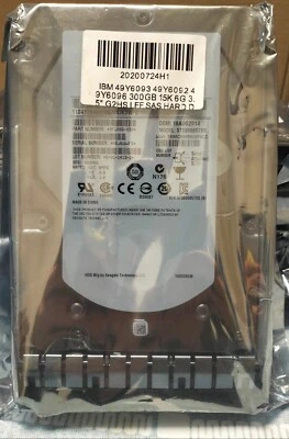 IBM 49Y6093 49Y6092 49Y6096 300GB 15K 6G 3.5" G2HS LFF SAS HARD DRIVE - Image 1 of 3