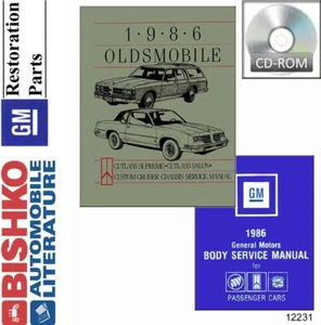 1986 Oldsmobile Custom Cruiser Cutlass Salon Supreme Service Repair Manual CD - Picture 1 of 1