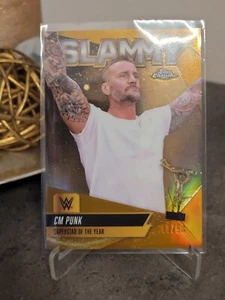 Topps Chrome WWE Slammy CM PUNK SMY-CMP2 Gold Refractor 13/50 Trading Card - Bild 1 von 1