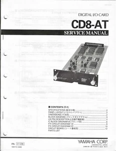 Original Yamaha CD8-AT Digital I/O Card Service Manual - Picture 1 of 1