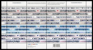 Canada Stamp SHEET#2031a - Urban Transit/Light rail (2004) 4 x 49¢ - Foto 1 di 1