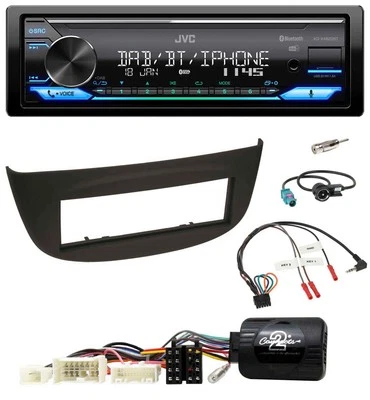 JVC Bluetooth DAB USB Lenkrad Autoradio für Renault Wind 2010-2013 N schwarz - Bild 1 von 4