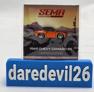 2025 LEEN CUSTOMS x SEMA SHOW Exclusive 1969 Chevy Camaro SS X/500 Enamel Pin - Picture 1 of 2