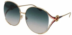 Gucci Sonnenbrille blau Farbverlauf rund Damen GG0225S 004 - Bild 1 von 2