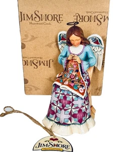2010 Jim Shore “Sew Angelic” Heartwood Creek Angel Figurine 4020599 & Box - Picture 1 of 12