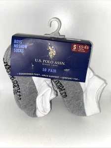 Polo EE. UU. ASSN. 10 pares de calcetines para niños talla pequeña 4,5-8,5 - Imagen 1 de 5