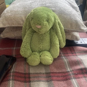 Jellycat Medium Bashful Apple Bunny Hase Plüsch hellgrün nicht mehr produziert neu ohne Etikett - Bild 1 von 4