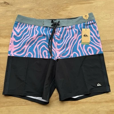 Мужские пляжные шорты Quiksilver Surfsilk Trunk 19 дюймов размер 38 зебра 59 долл. США - Изображение 1 из 4