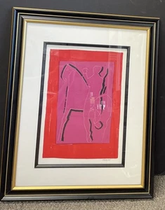 Marino Marini 1952 Cavaliers et Chevaux Signed Lithograph 10x14 Framed 18x22 - Picture 1 of 8