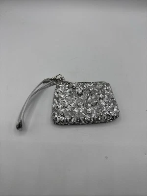 Винтажный молнии Серебряный последовательный монета сумочки зажим Able кошелек с ремешком - Изображение 1 из 4