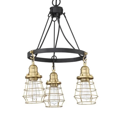 Craftmade 50623 Thatcher 3 Light 18"W Chandelier - Black - Image 1 of 4