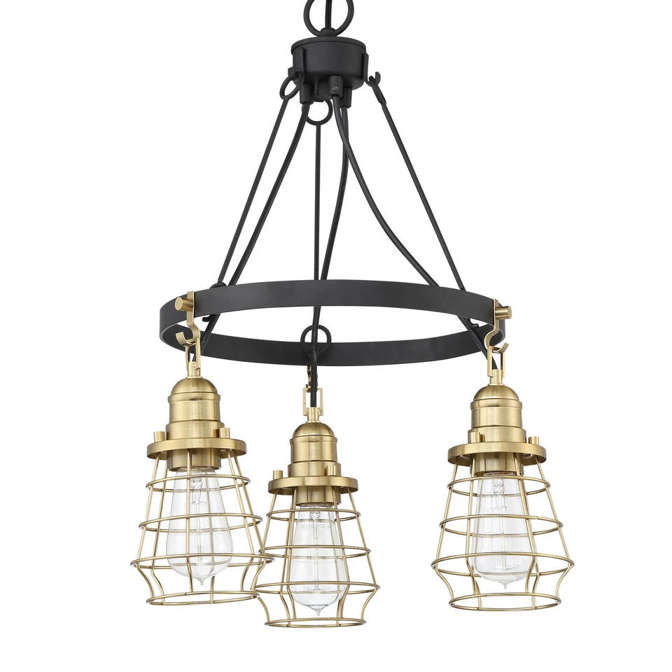 Craftmade 50623 Thatcher 3 Light 18"w Chandelier - Black