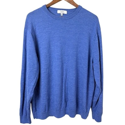 Suéter Turnbury Para Hombre 2XL XXL Lana Merino Extra Fina Azul Cuello Redondo Clásico Usado en Excelente Condición Foto 1 de 4
