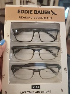EDDIE BAUER Men's Designer Reading Glasses 3 Pack Readers EB39467R NEW IN BOX - Picture 1 of 7