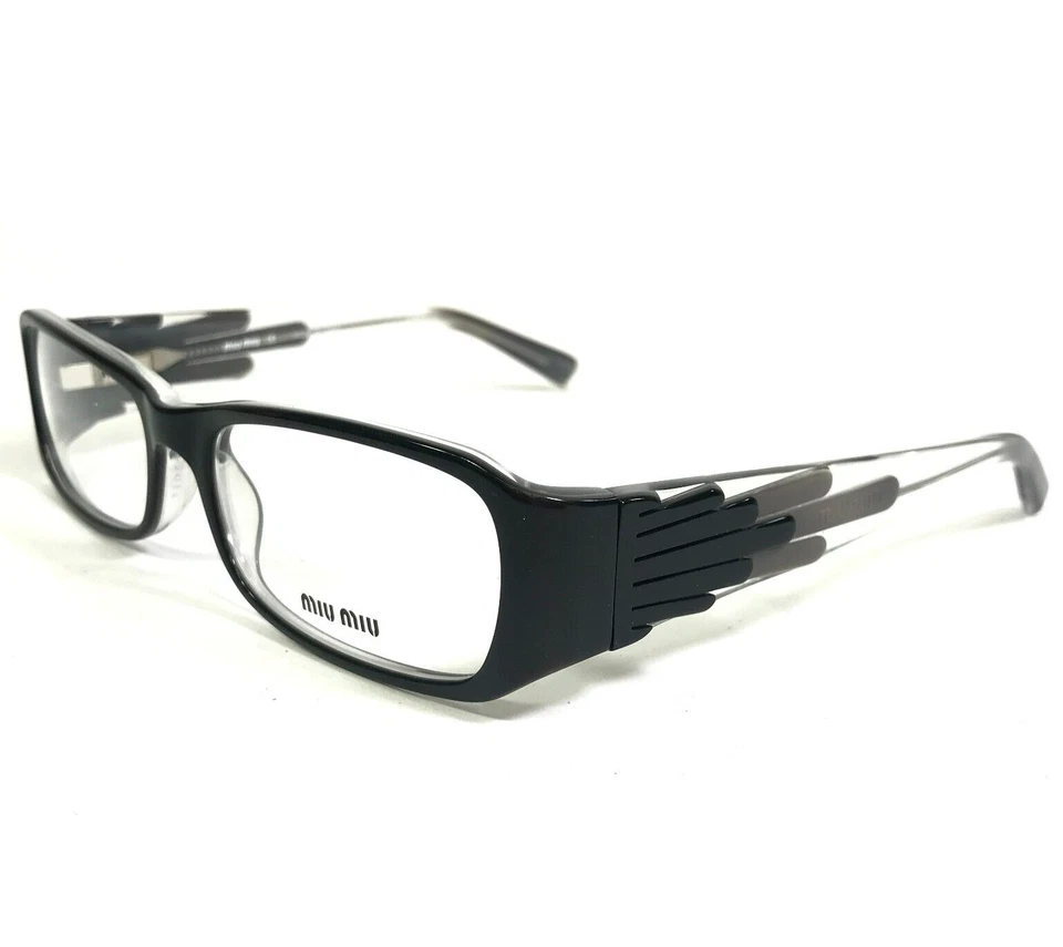 Monturas para gafas Miu Miu VMU19C 5BM-1O1 transparente negro gris cuadrado 53-16-130 Foto 1 de 4