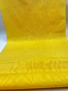 Yellow Silk Moire Fabric By 2 Meters, Watermark Patterned, Multicolor Options. - Picture 1 of 10