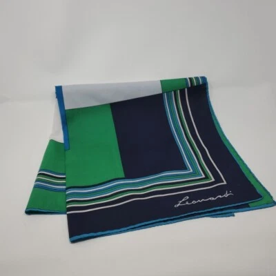 Bufanda Leonard Mod Retro Vibrante Azul Verde Blanco Foto 1 de 4