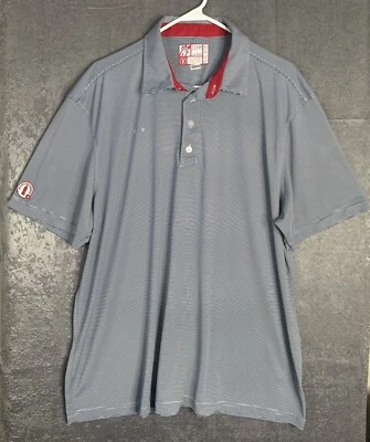 Chick Fil A Employee Team Work Shirt Polo Blue Striped Short Sleeve 2XL   *900 - Image 1 of 4