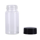 1pcs 20ml small lab glass vials bottles clear containers with black screw ca  F3