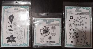 Jaded Blossom -CHERRY BLOSSOM, JADED BLOSSOM and LILIES Stamp Set Used - Picture 1 of 2