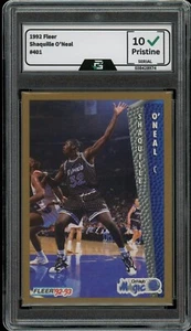 1992 Fleer Shaquille O'neal #401 GRADED 10 GEM MINT Rookie Card Lakers RC - Picture 1 of 2