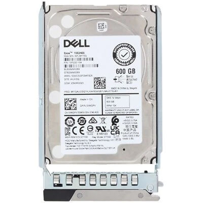 VWDPV 0VWDPV DELL 600GB 10K SAS 2.5" 12Gb/s HDD Hard Drive 14G 15G 16G KIT - Image 1 of 4