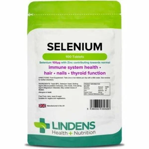 Selenium, Yeast & Zinc 100 tablets Immune Support Lindens - Picture 1 of 4