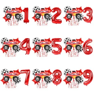 Feliz Cumpleaños Fiesta Vehículo Monster Truck Lámina Globos Helio Edad Set 1 a 9 - Imagen 1 de 14