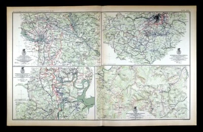 Civil War Map Richmond Virginia Bermuda Hundred Petersburg Five Forks Battles VA - Image 1 of 4