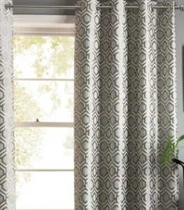 Next Geo Jacquard Eyelet Curtains 168x137cm (NB103) - Picture 1 of 3