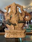 12? Tall Hand Carved Wood Ganesha Statue