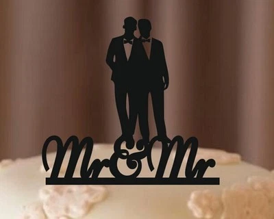 Decoração de bolo gay MR e MR, EUA - Imagem 1 de 2