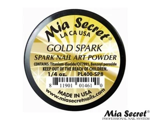 Mia Secret Nail Art Powder Spark Collection (GOLD) 1/4oz - Picture 1 of 2