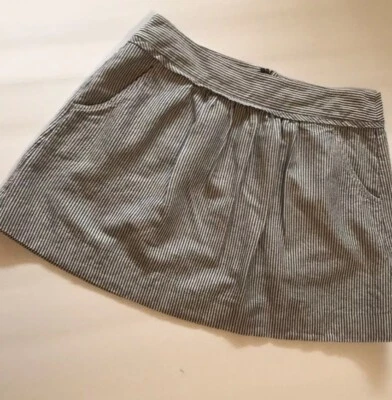 J.Crew Size 2 Mini Skirt in Nautical Stripe Blue White Pleated - Image 1 of 4
