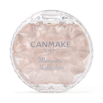 Canmake Cream Munyutto Highlighter 01 Moonlight Gem 3.8g Satin White Beige Japan - Image 1 of 3