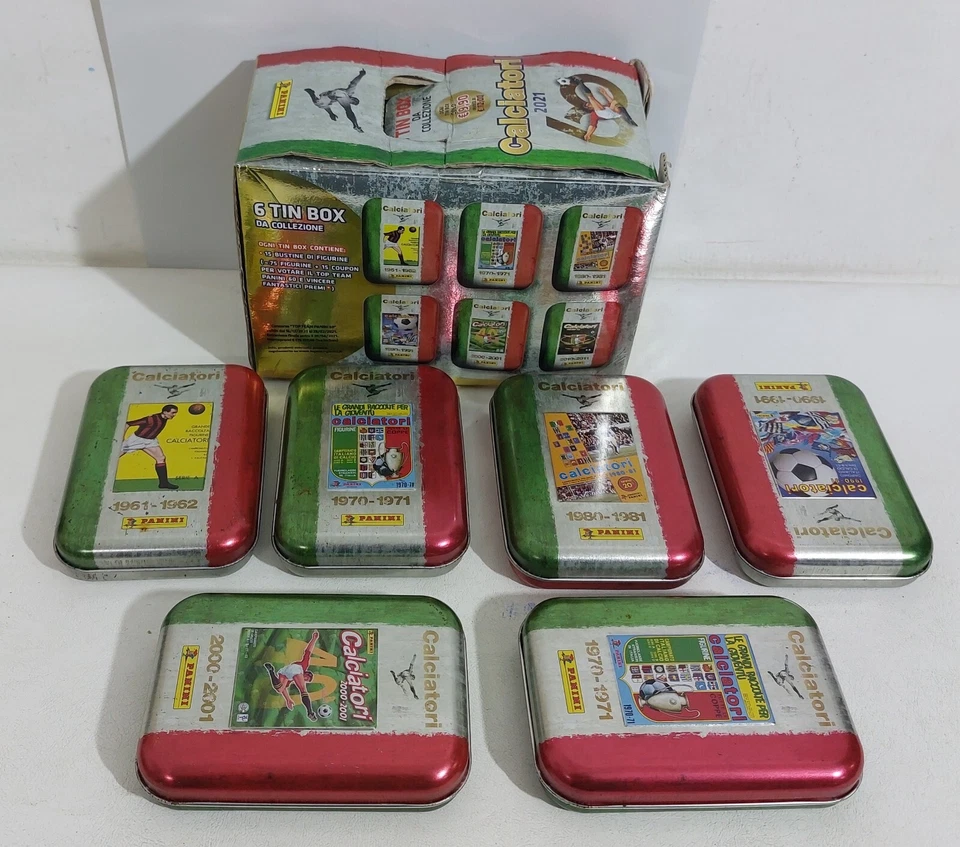 95925 Calciatori Panini 2020 2021 - 7 Tin Box vuote + Box - Bild 1 von 4