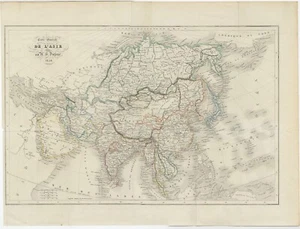 Mapa antiguo de Asia de Dufour (1855) - Imagen 1 de 1