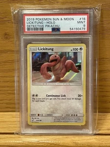 2019 Pokemon Sun Moon Detective Pikachu #16 Lickitung Holo Graded PSA Mint 9 - Bild 1 von 2