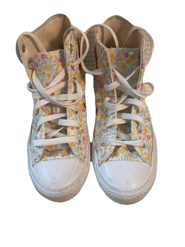 Top alto bambina floreale Converse Chuck Taylor All Star taglia 4