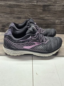 Brooks Ghost 12 Laufschuhe, schwarz/lila, Damen 8,5 M Tonnen auf Meilen übrig  - Bild 1 von 7