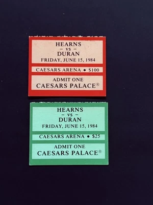 June 15, 1984 Thomas Hearns vs. Roberto Duran Boxing Ticket Stub Caesars Palace - Image 1 of 4