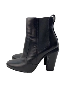 FENDI Short Boots Shoes EU 37.5 US 7.5 Leather Black Authentic - Picture 1 of 24
