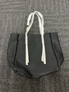 Express Black Leather and Suede Travel Tote - Picture 1 of 11