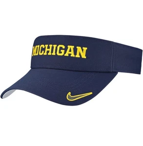 Nike Michigan Wolverines Herren Visier On-Field Performance verstellbar Navy M/L - Bild 1 von 5